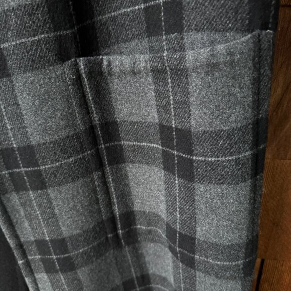 NWOT Vince Plaid Melton Car Coat in Black/Gray Wool Blend in Women's Large - Picture 10 of 16